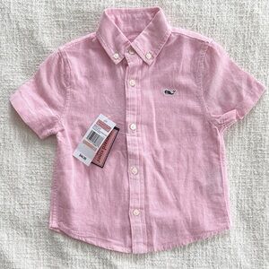 NWT Vineyard Vines 2T Light Pink Seersucker Shirt